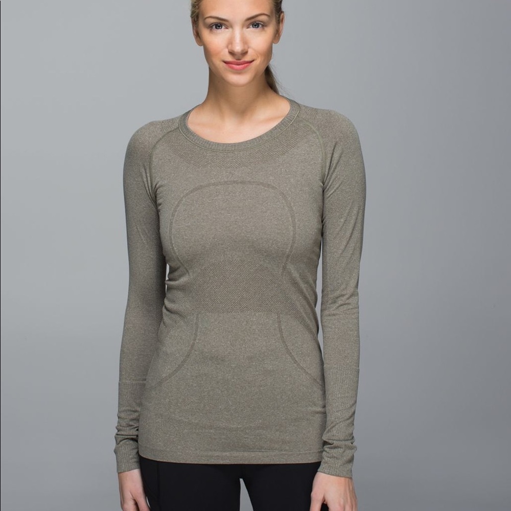 Lululemon long sleeve swiftly. Fatigue Green